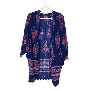 Shyanne Floral Blue Kimono/Shawl